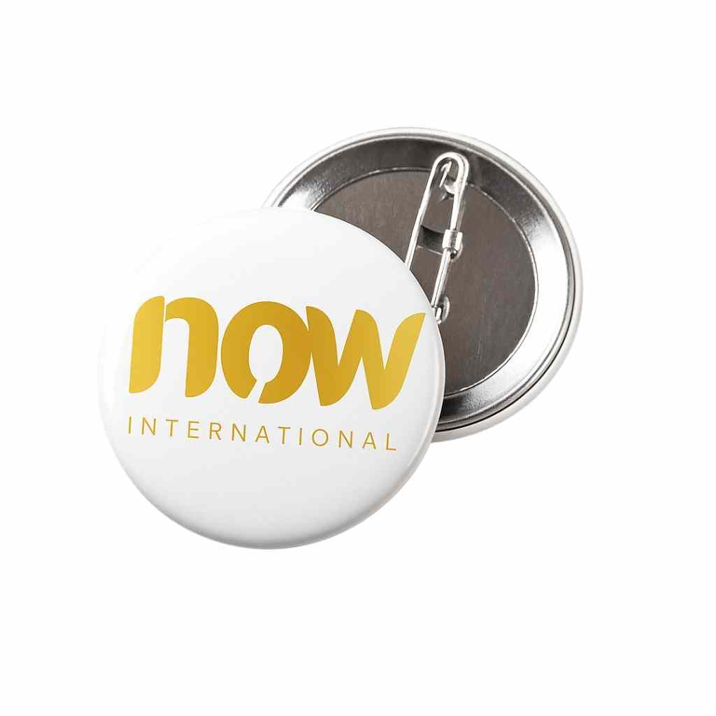 Now International Buton Rozet Altın Logo