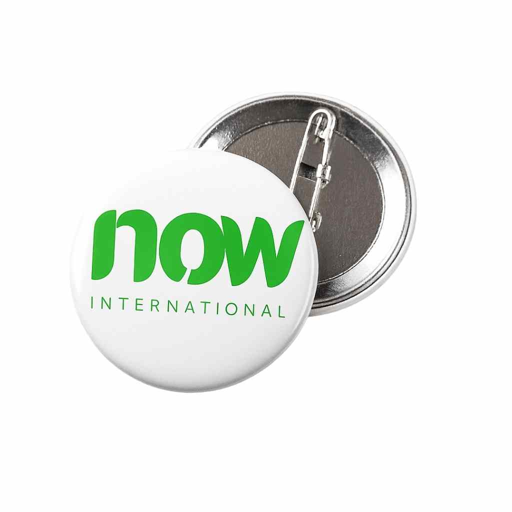 Now International Buton Rozet Yeşil Logo